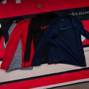 4 long sleeve boys exercise shirts all sizes